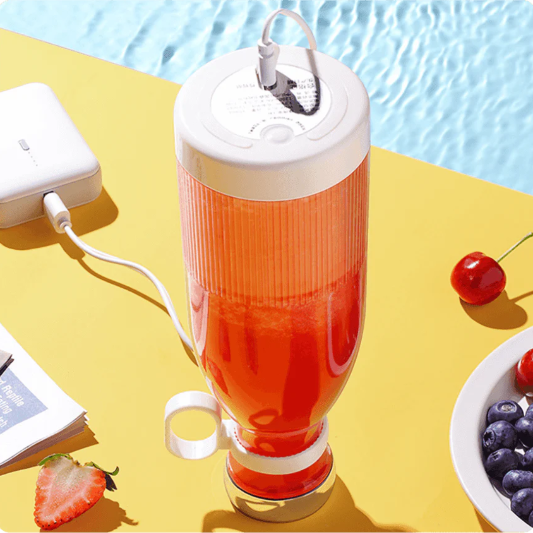 Licuadora personal recargable por USB, botella de 17 oz para batidos de proteínas, licuados, jugos, ideal para llevar, ejercicio, viajes, hogar, oficina y entrenamiento