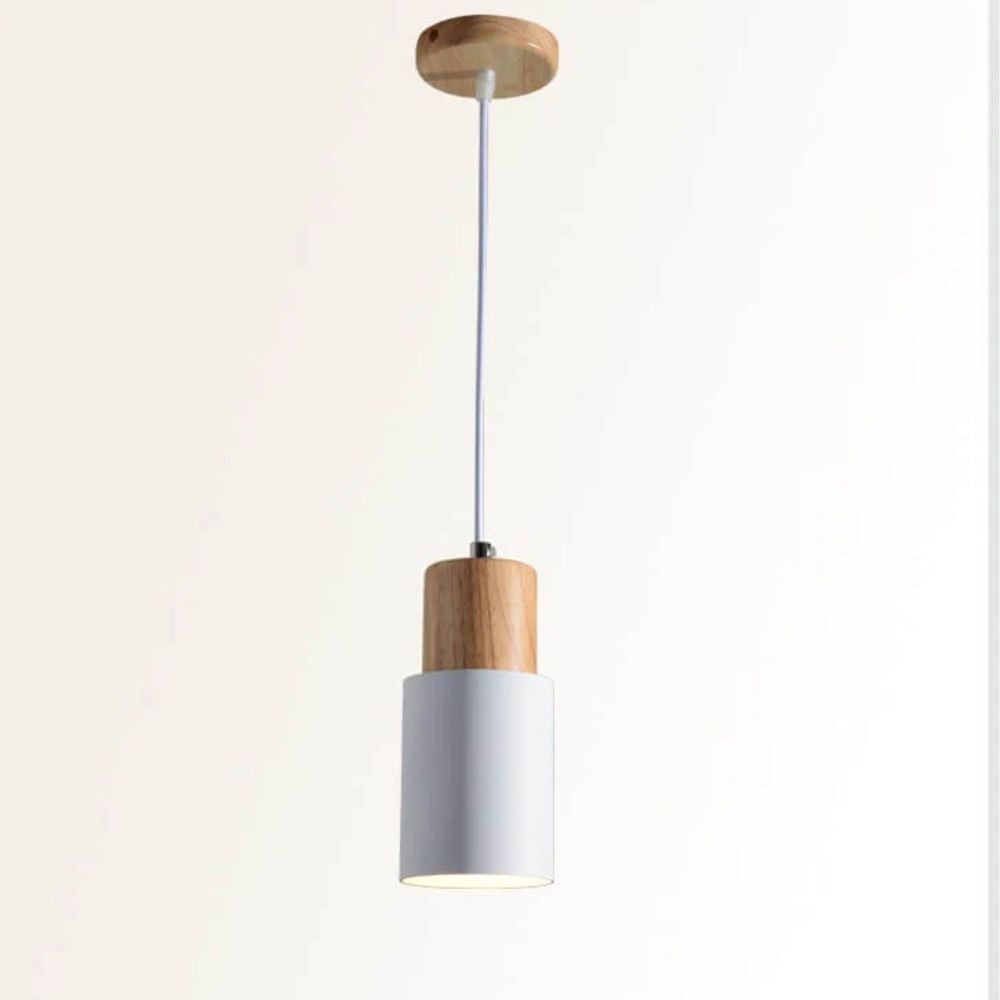Lámpara Colgante Rústica Chic de Metal y Madera