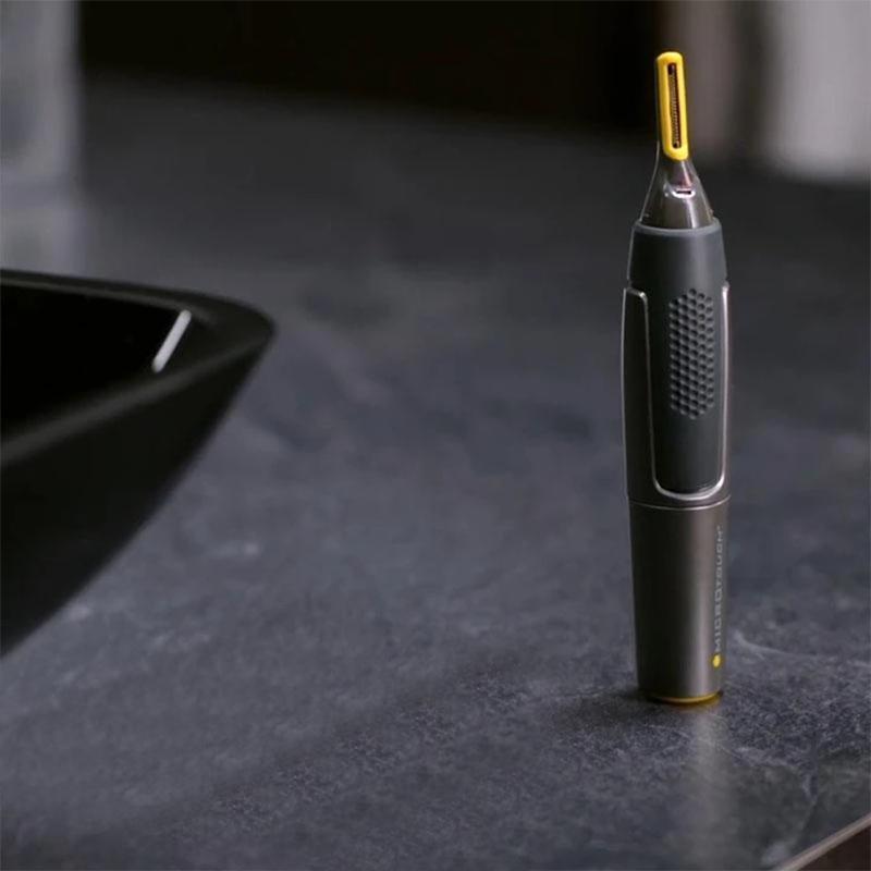 Precision Eyebrow Trimmer with LED Light – Ultra-Slim Electric Detail Shaver for Brows, Nose & Ears – Cordless Facial Hair Remover with