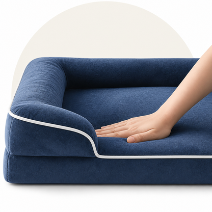 Ortekor Orthopedic Support Foam & Anti-Skid Bottom Dog Bed (Detachable Cover)