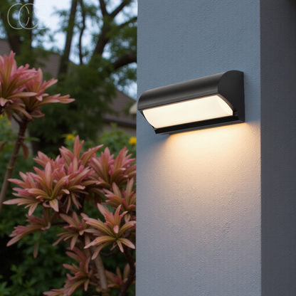 Outdoor LED Wall Light Fixture Black Modern Waterproof Sconce for Patio Garden Entryway 960 Lumens Warm White 3000K IP65 Rated
