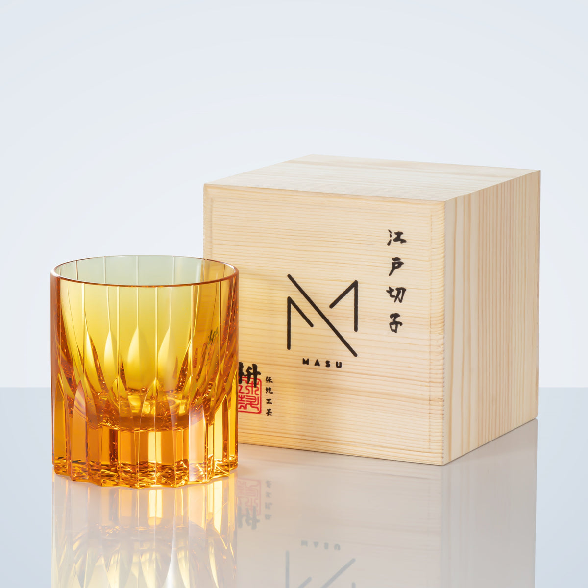 Hand-Cut Crystal Whisky Tumbler with Diamond Facets in Presentation Box for Bourbon, Scotch & Cocktails