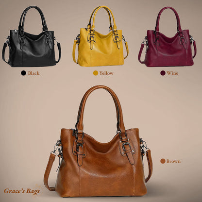 Genuine Leather Crossbody Purse with Adjustable Strap for Women | Compact Flap Shoulder Bag with Magnetic Closure for Everyday Use