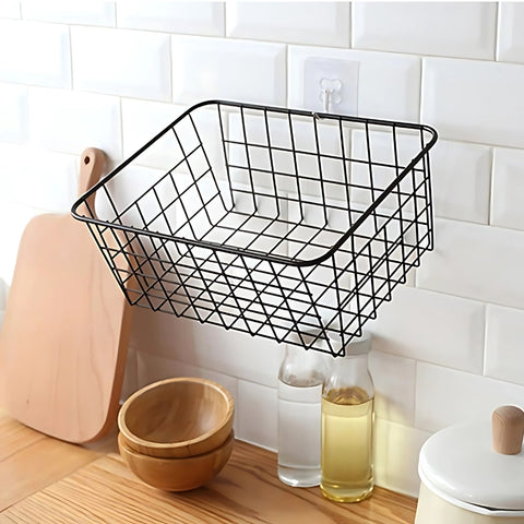 Cesta de almacenamiento Daxon: hierro duradero, diseño compacto
