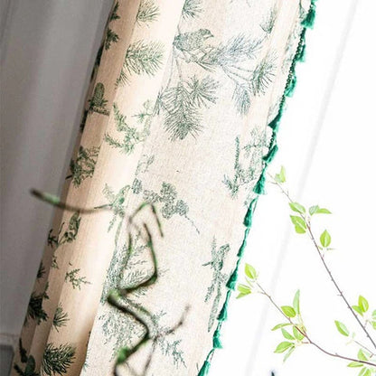 Grove Linen Curtain - Cotton-Linen Blend, Semi-Blackout for Living Room