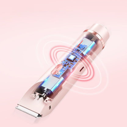 Rechargeable Dual-Head Precision Trimmer for Face, Underarms & Bikini Line – Waterproof IPX7, USB-C Fast Charging, Gentle on Sensitive Skin