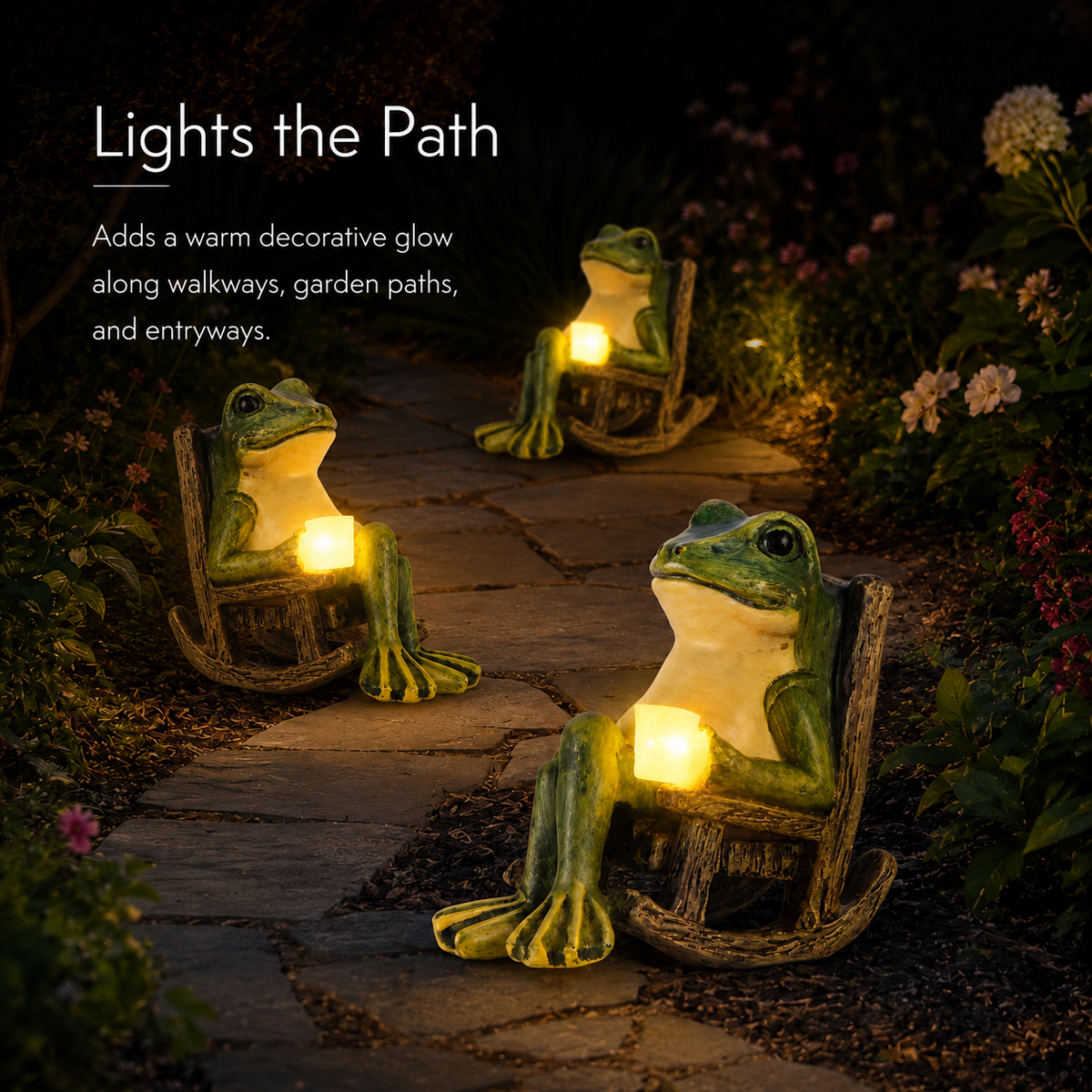 RibbitGlow™ – Solar Frog Garden Light
