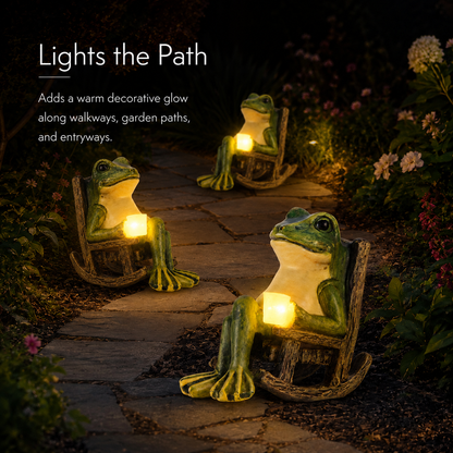 RibbitGlow™ – Solar Frog Garden Light