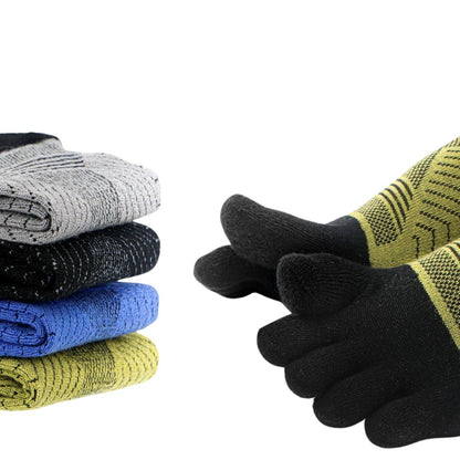 Men's Merino Wool Toe Socks – Insulated 5-Toe Design for Winter Sports & Hiking