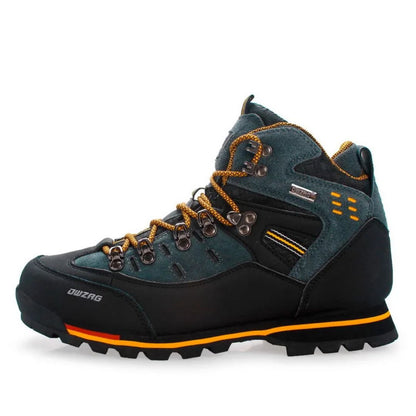 Men's Waterproof Hiking Boots with Non-Slip Rubber Sole – Mid-Ankle Trekking Shoes for Winter Trail Walking, Outdoor Adventures & Mountain