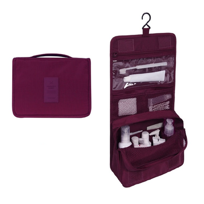 Hanging Toiletry Bag with Multiple Compartments for Travel – Water-Resistant Organizer for Makeup, Cosmetics & Grooming Essentials