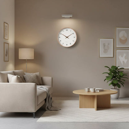 NordWood – Reloj de pared de madera escandinavo – Diseño minimalista y atemporal