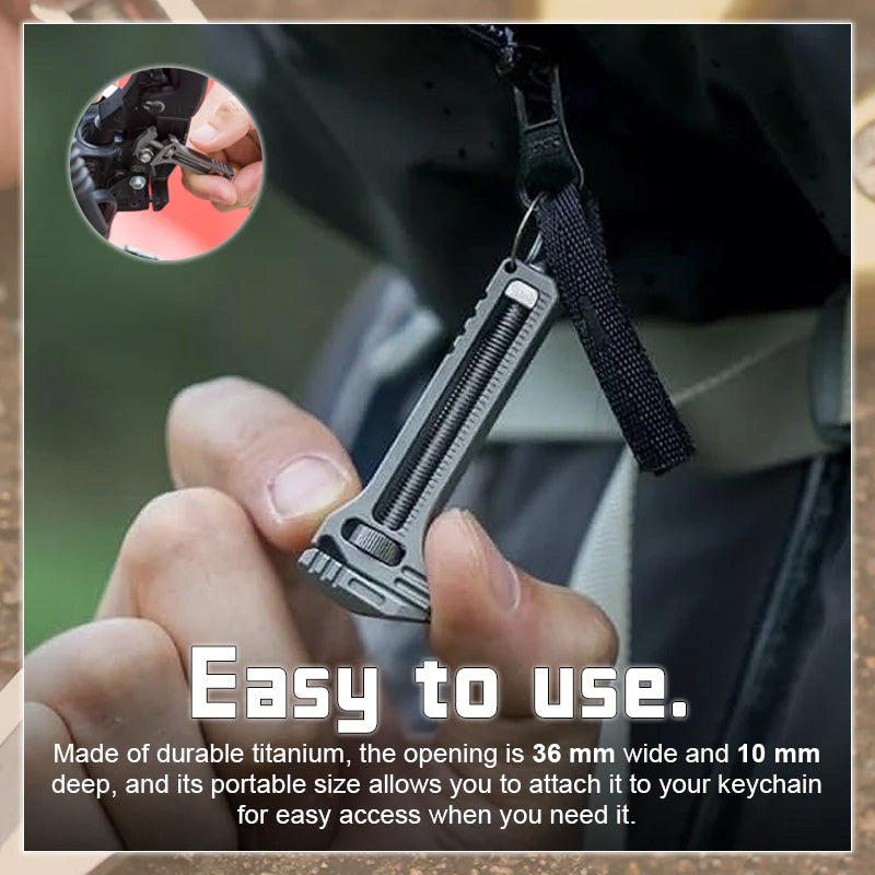 Compact Adjustable Wrench with Bottle Opener & Measurement Tool for Everyday Repairs, Home DIY, Camping & Outdoor Use – Zinc Aluminum