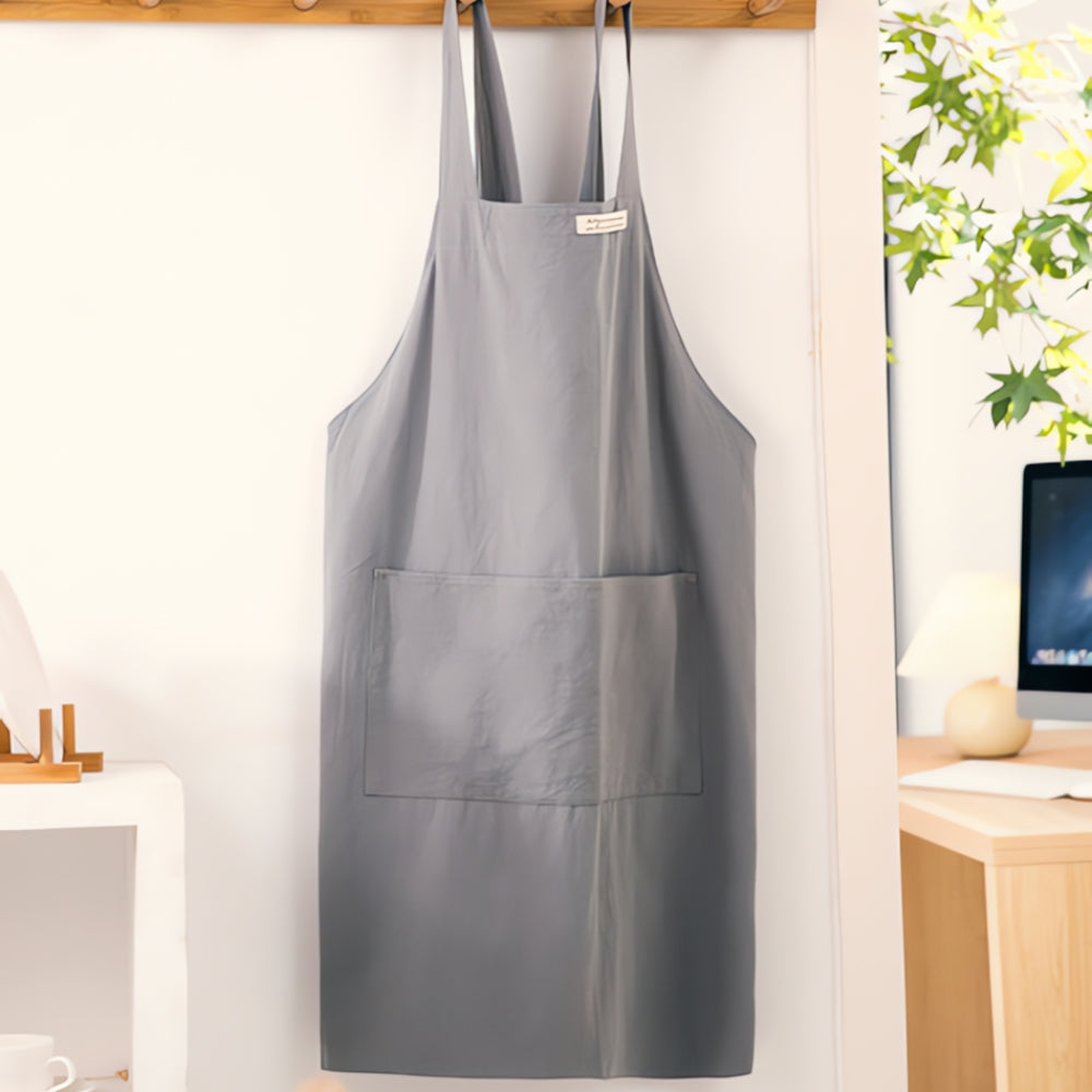 Delantal de chef Maven - Algodón, diseño con tiras cruzadas y bolsillos