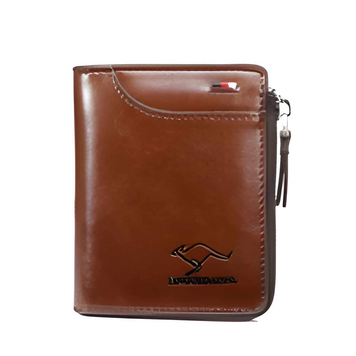 Zipper Bifold Wallet with RFID Protection 14 Card Slots Cash Pocket Vintage Leather for Men Daily Carry Travel Organization