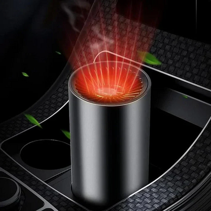 12V Portable Car Heater Fan with 360° Rotation for Defrost Defog Windshield Warming Cup Holder Dashboard Mount Winter Travel Auto SUV RV Tru