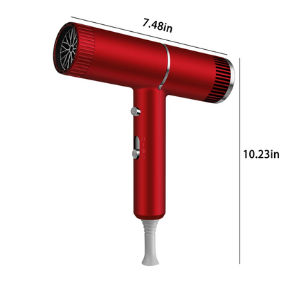 1100W Lightweight Blow Dryer with Ionic Technology for Smooth Styling, Compact Travel Design, Fast Airflow, Anti-Frizz Performance