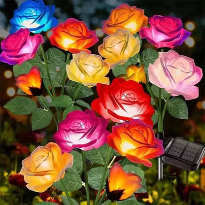 BLOOMGLOW – 5-Head Solar Flower Lights for Garden Ambience
