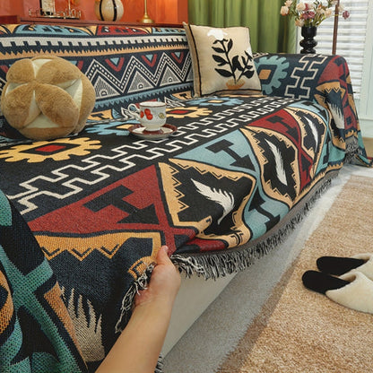 Azen Sofa Cover - Microfiber Blend, Bohemian Aztec Design