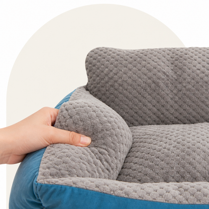 Ortekor High-Back Extra Thick Plush Pet Sofa Bed (Washable Cover)