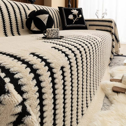 Quilted Microfiber Couch Protector with Non-Slip Backing for Living Room Sofas & Sectionals
