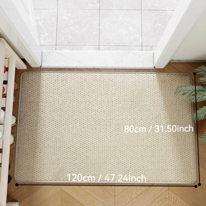 Indoor Outdoor Jute Look Doormat with Non-Slip Backing for Entryway Hall Porch Patio Balcony Veranda