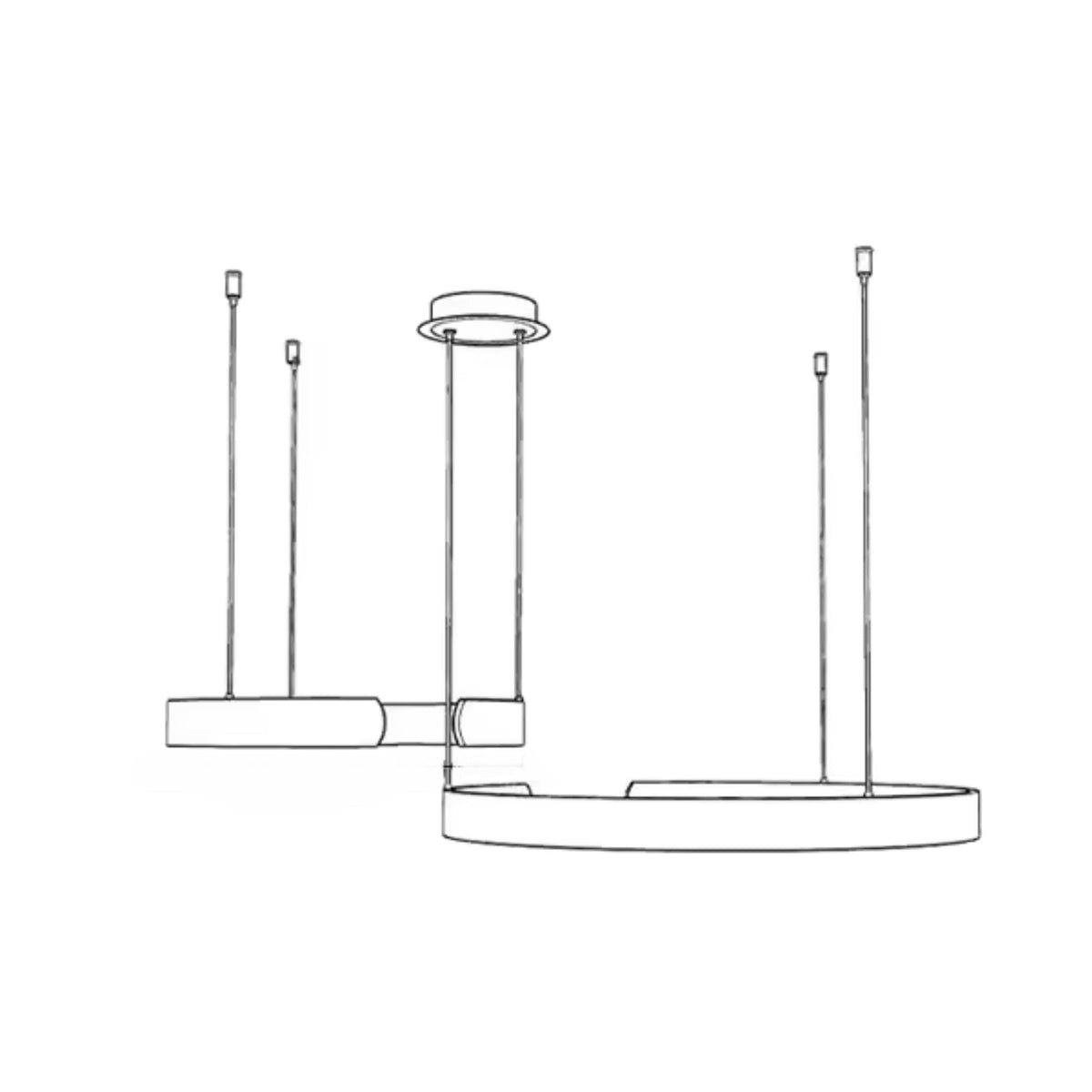 Lámpara de techo LED circular con anillo de aluminio de 20 pulgadas, altura ajustable para isla de cocina, comedor, vestíbulo, luz tipo halo colgante moderna, eficiencia energética