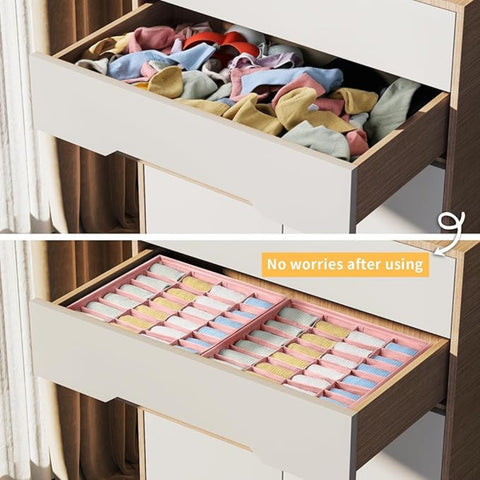 Caja organizadora de folios - Tela transpirable, 24 compartimentos