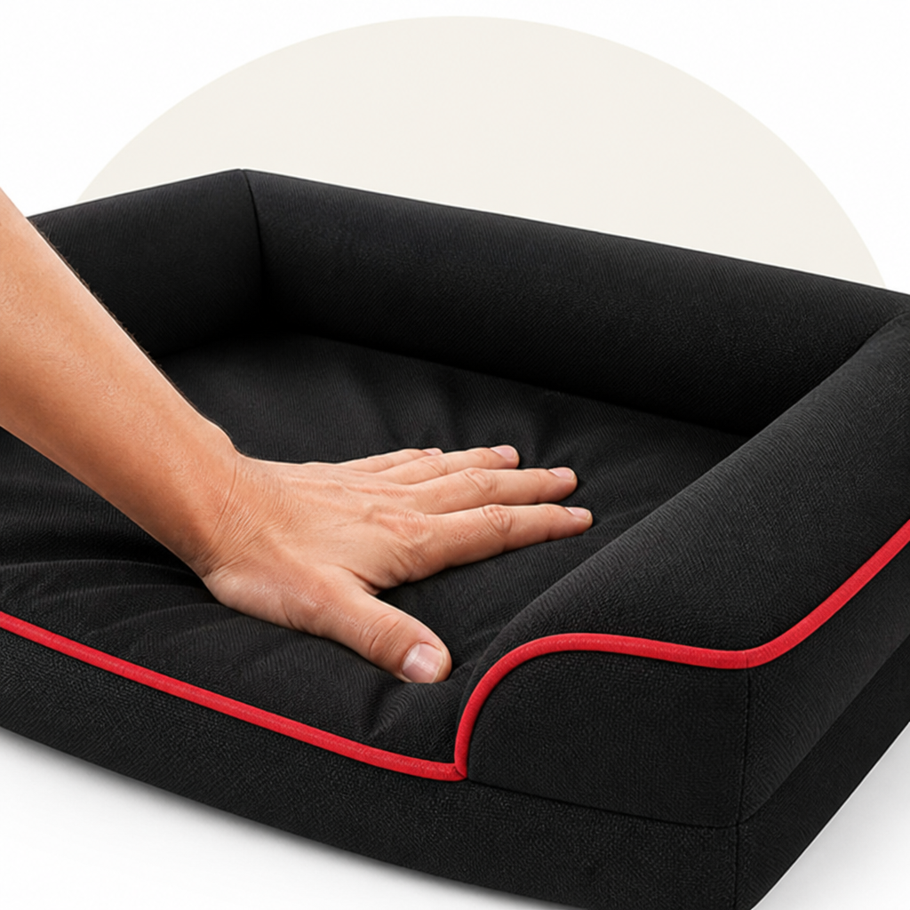 Ortekor Orthopedic Egg-Crate Foam & Non-Slip Dog Bed (Removable Washable Cover)