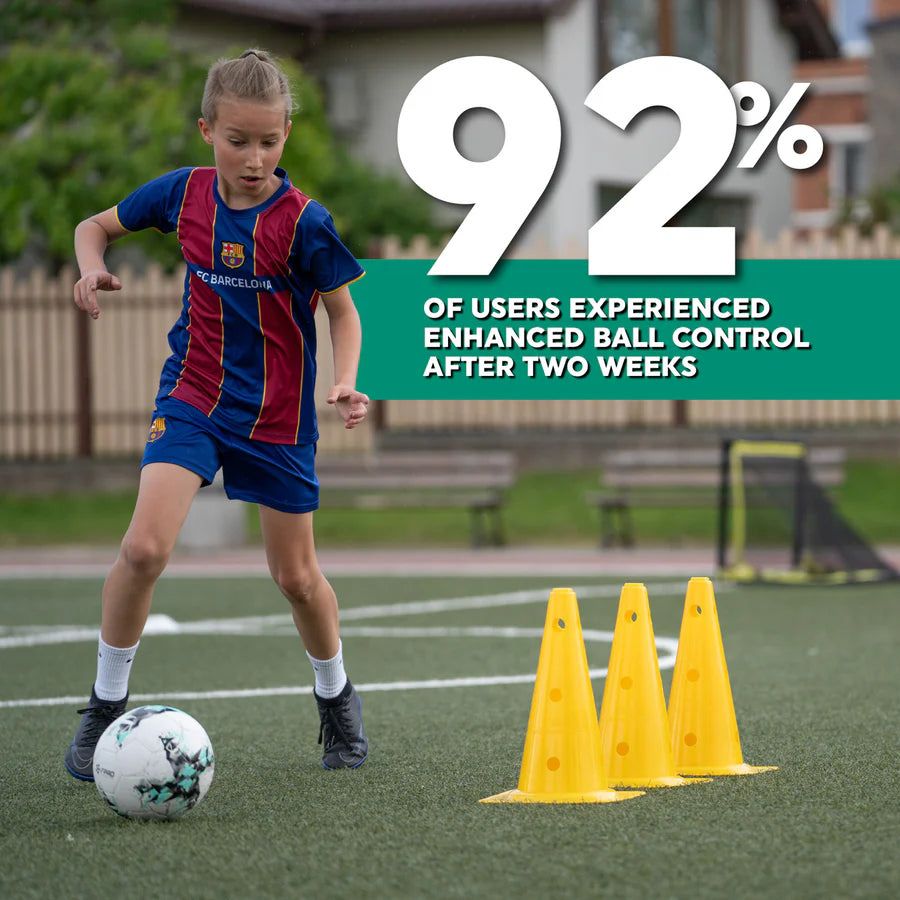 Soccer Skills Training Mat 35 in × 24 in Indoor Footwork Dribbling Practice Set Ball Control Exercises Youth Home Drills Anti-Slip Socks
