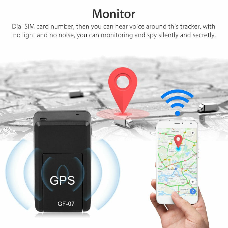 Compact Real-Time Location Tracker with Magnetic Mount for Vehicles & Valuables, Voice Monitoring Device, GSM GPRS Locator