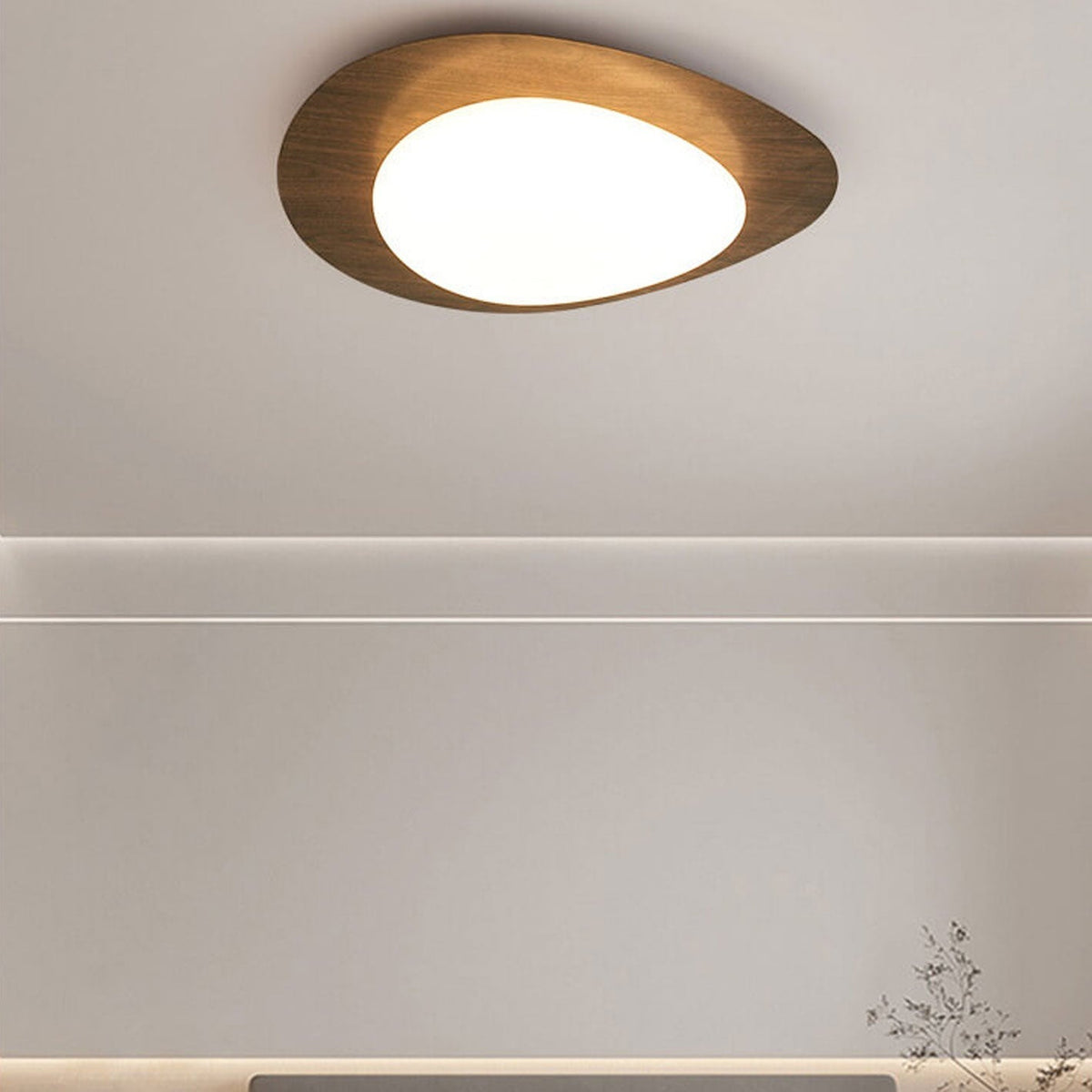 Low-Profile LED Ceiling Fixture with Remote Dimming & Three Color Modes for Bedrooms Hallways Kitchens | Modern Iron Acrylic Overhead Lighti