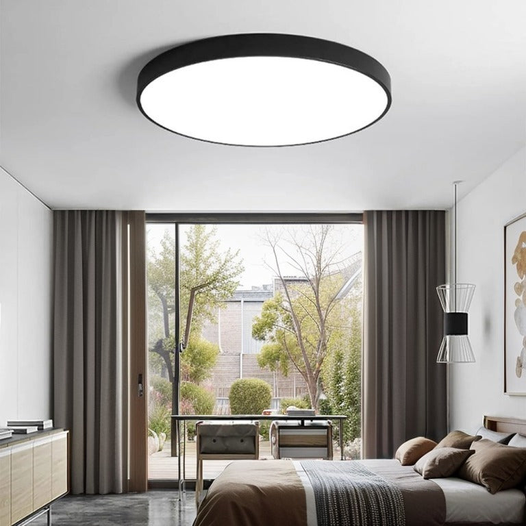 Round LED Ceiling Light Fixture Dimmable Modern Flush Mount for Living Room Bedroom Hallway Energy Efficient Lighting