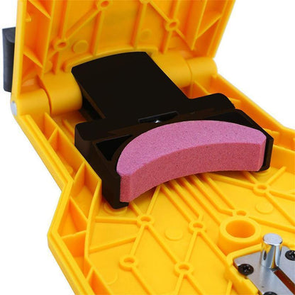Portable Chainsaw Sharpener Tool | Easy-Mount Bar Sharpening System for All Chain Types | Compact Workshop & Field Use Accessory