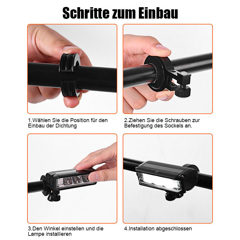 Ultra-Bright 900-Lumen Bike Headlight with 180° Wide-Angle Beam for Night Cycling Safety