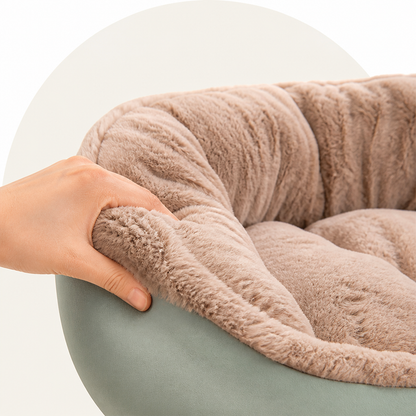 Ortekor Washable & Non-Slip Round Bolster Dog Bed