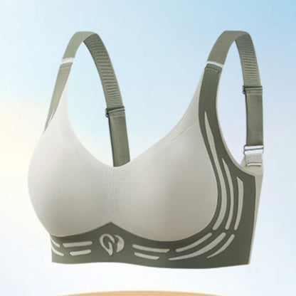 Wireless Lift Bra with Wide Straps – Wire-Free Support and Smoothing U-Back Design for Full Coverage