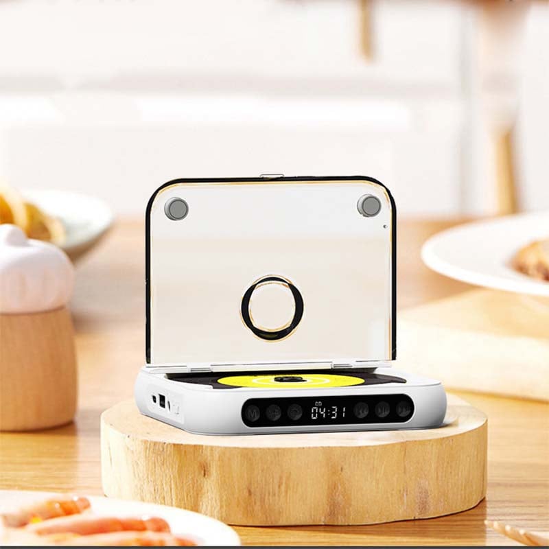 Rechargeable Disc Player with Bluetooth 5.3 Wireless Audio for Home Travel Study Music MP3 CD-R Support 3.5mm Headphone Jack USB-C Charging