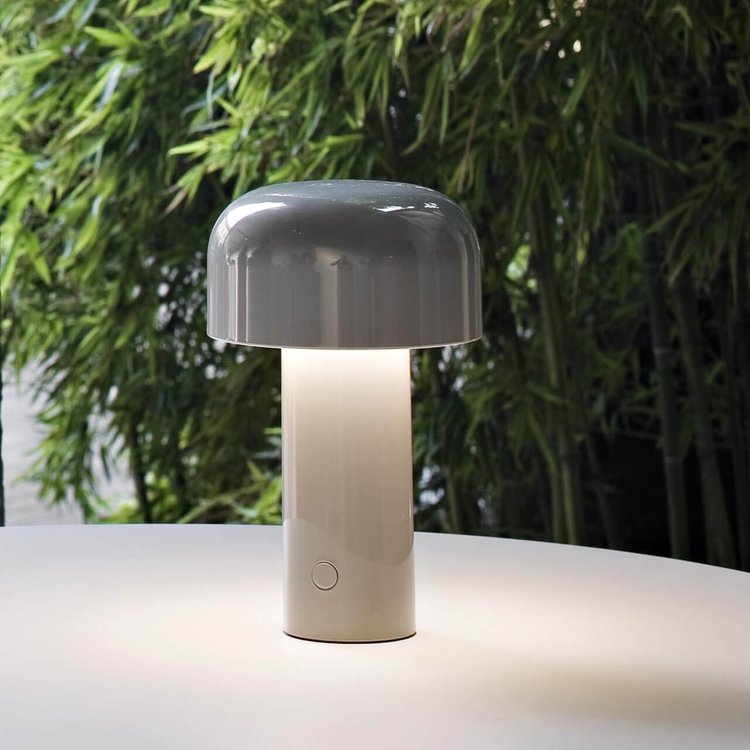 Rechargeable LED Mushroom Desk Lamp 8.3 in Cordless Touch Dimmer Warm White Portable Nightstand Light for Bedroom Living Room Patio Outdoor