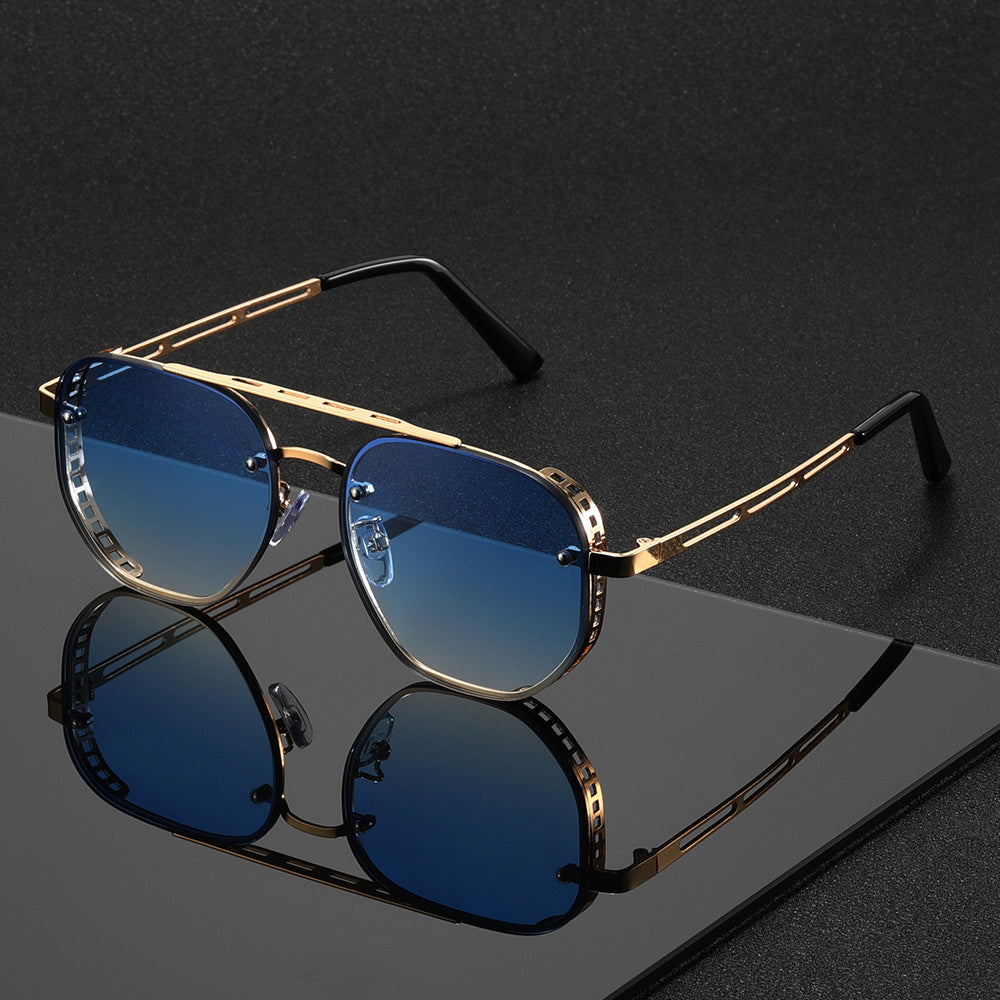 Round Metal Sunglasses with UV Protection for Men & Women – Lightweight Everyday Eyewear