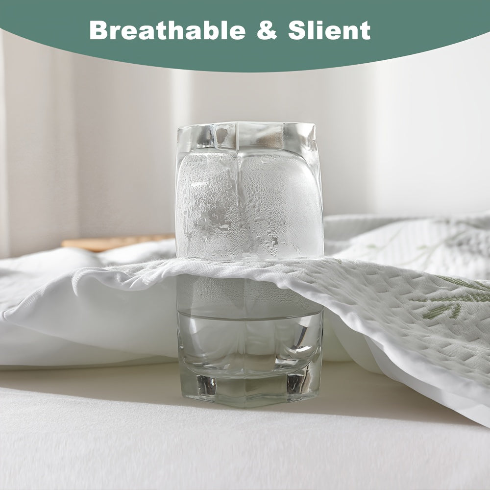 Cooling Bamboo Mattress Topper with 3D Airflow Layer for Temperature Regulation and Pressure Relief