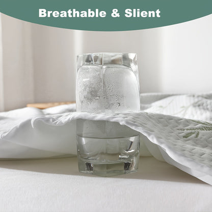 Cooling Bamboo Mattress Topper with 3D Airflow Layer for Temperature Regulation and Pressure Relief