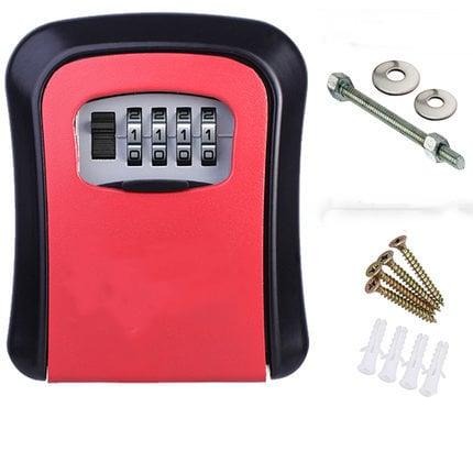 Steel Wall-Mount Lockbox for Keys and Access Cards with Programmable Combination Security Code