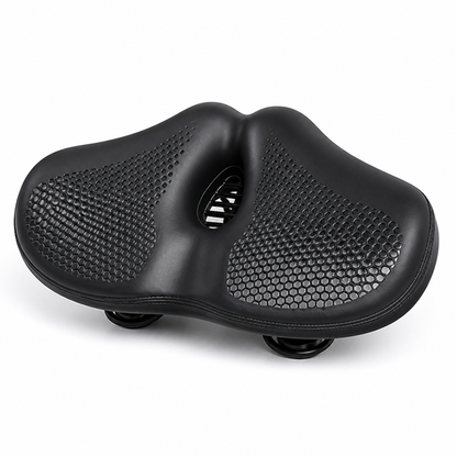 Noseless Extra-Wide Double-Spring Bike Saddle