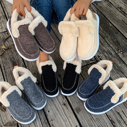 Women's Plush-Lined Slippers – Non-Slip Indoor House Shoes with Cozy Fleece for Winter Warmth & Everyday Comfort at Home