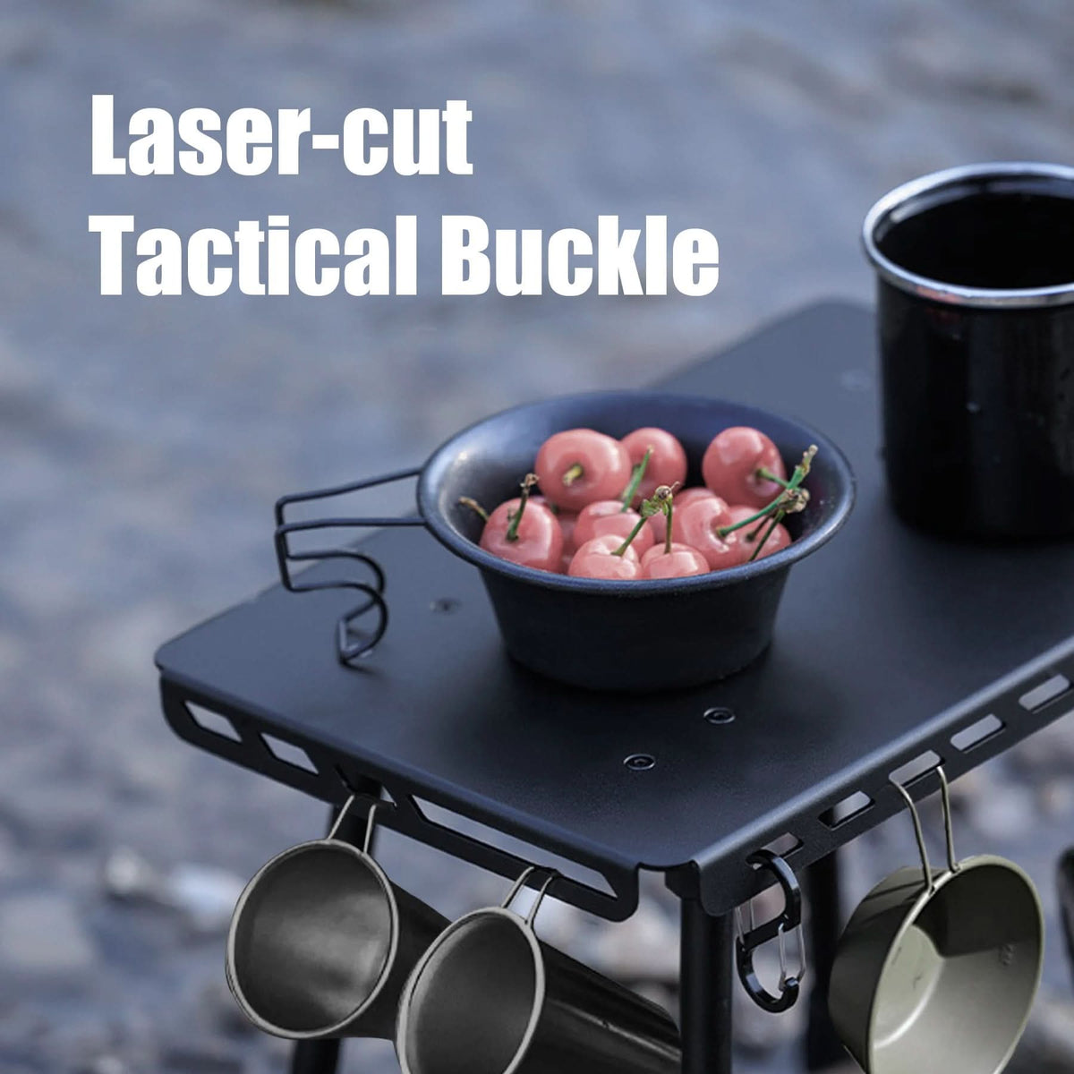 TACTITABLE – Portable Folding Camping Stool Table