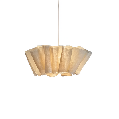 Lámpara de techo colgante con pantalla de tela plisada de 16 pulgadas, color crema cálido, para comedor, isla de cocina, estilo minimalista moderno escandinavo japonés, iluminación ambiental