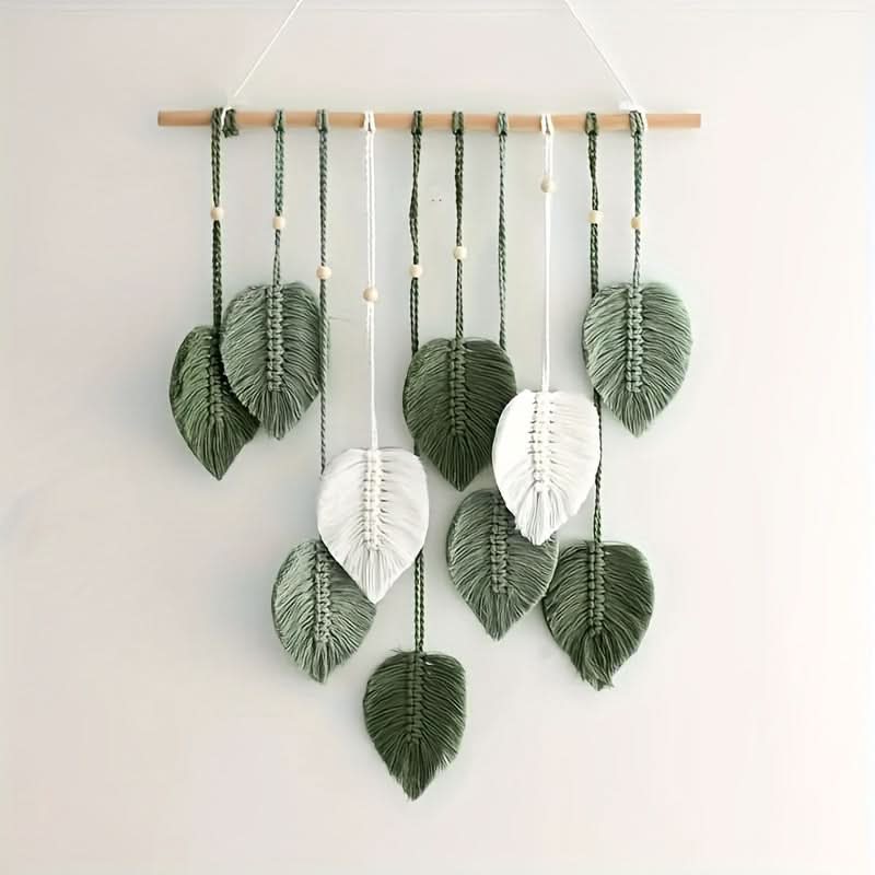 Verdelia - Bohemian Green Leaf Wall Hanging
