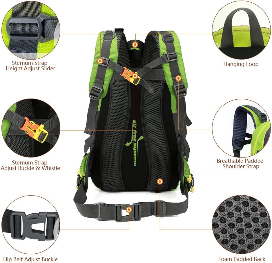 Adventure Ready | 40L Waterproof Hiking Backpack with Ergonomic Design | Lightweight and Spacious for Outdoor Adventures