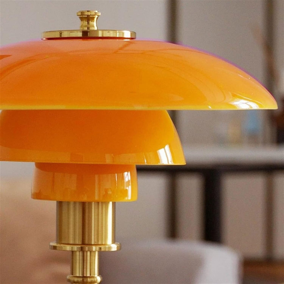 Glass Globe LED Table Lamp with Metallic Base – Modern Scandinavian Accent Lighting for Bedroom, Living Room, Office & Study
